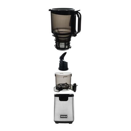 TESLA Electronics SlowJuicer Deluxe - Low-speed juicer 250W/230V ανοξείδωτο ατσάλι/μαύρο