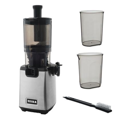 TESLA Electronics SlowJuicer Deluxe - Low-speed juicer 250W/230V ανοξείδωτο ατσάλι/μαύρο