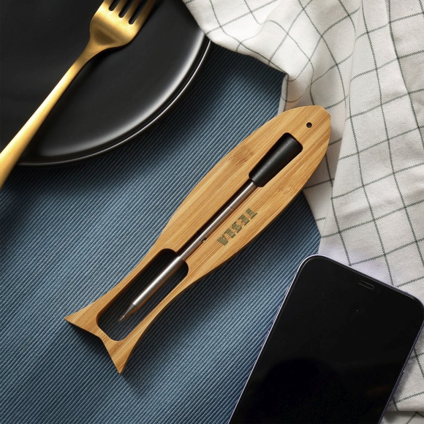 TESLA Electronics - Έξυπνο θερμόμετρο κρέατος με βάση φόρτισης 0-300 °C 5V IP67