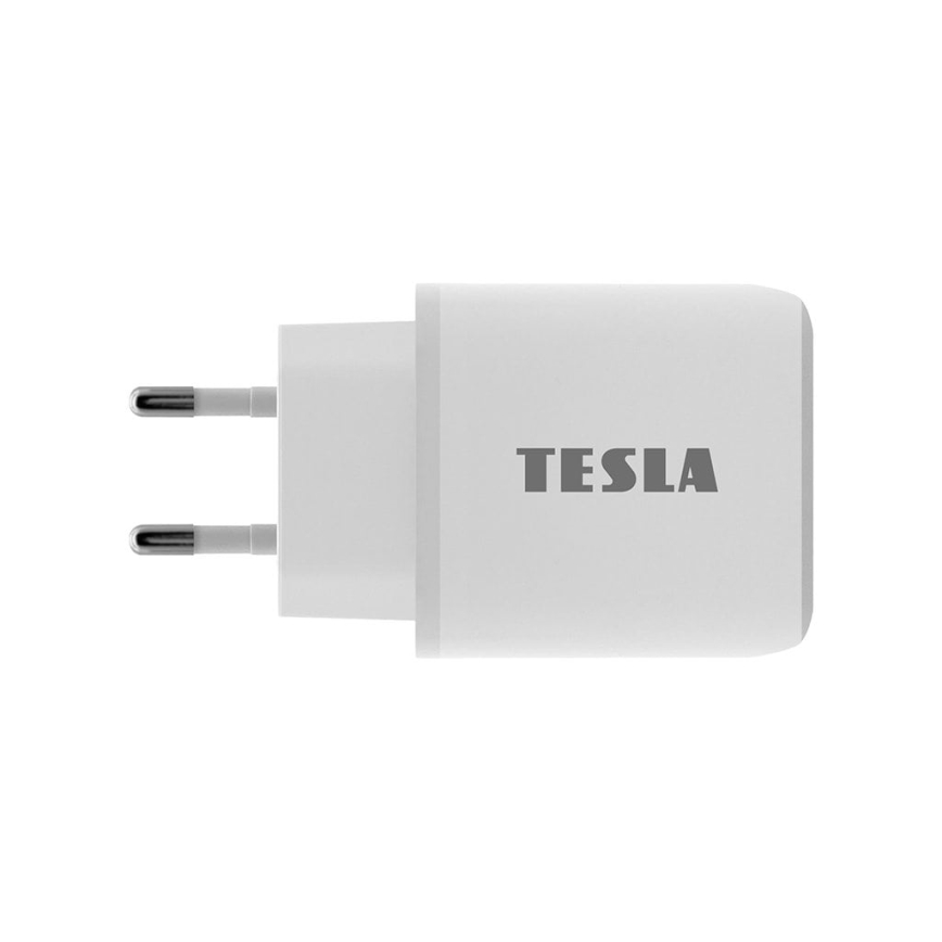 TESLA Electronics - Αντάπτορας ταχείας φόρτισης Power Delivery 25W λευκό