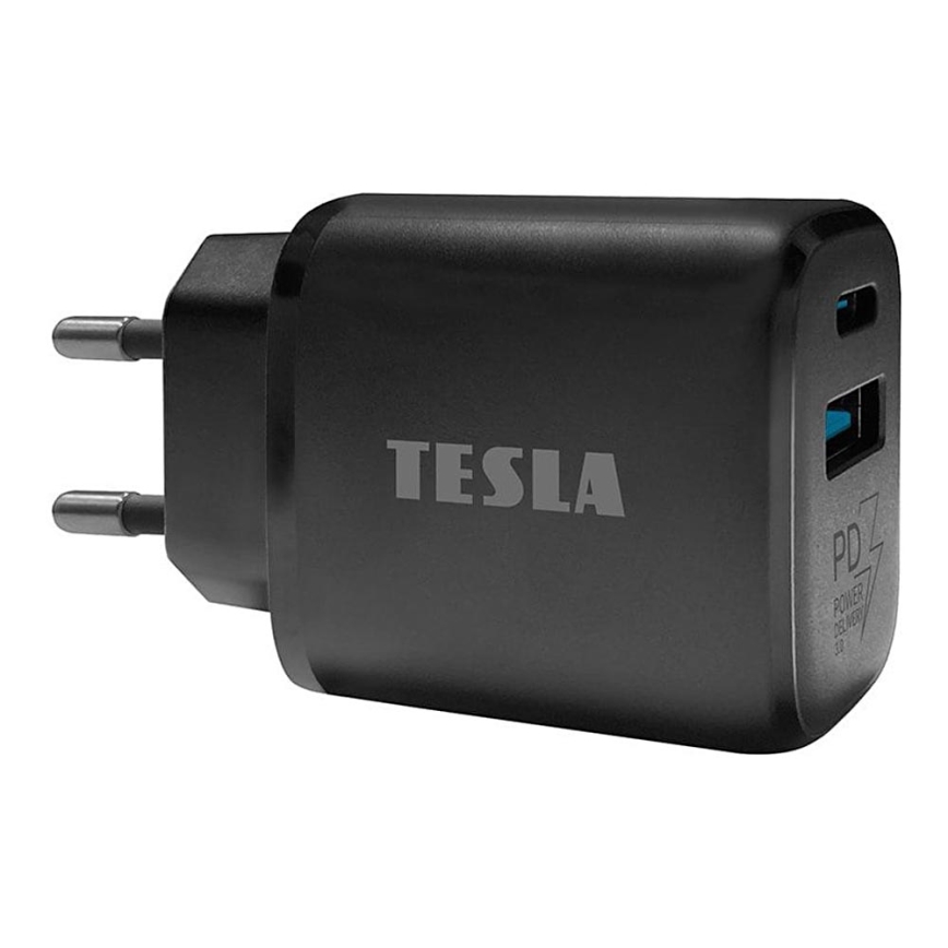 TESLA Electronics -  Αντάπτορας ταχείας φόρτισης Power Delivery 25W μαύρο