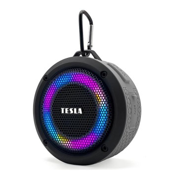 TESLA Electronics - Ασύρματο ηχείο LED RGB 5W/1200 mAh/3,7V IPX7 γκρι