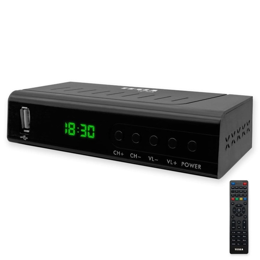 TESLA Electronics - Δέκτης DVB-T2 H.265 (HEVC), HDMI-CEC, 2xAAA + τηλεχειριστήριο
