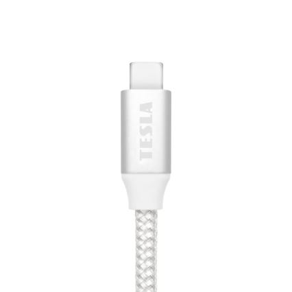 TESLA Electronics - Καλώδιο USB USB-C 3.2 connector Power Delivery 1m 100W λευκό