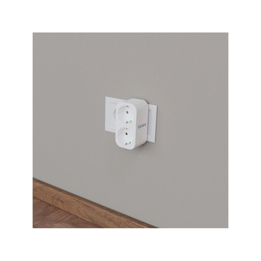 TESLA Smart - Smart πολύπριζο 2x16A/230V Type F Wi-Fi Tuya