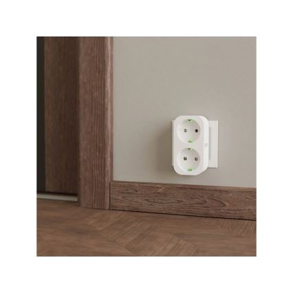 TESLA Smart - Έξυπνη πολύπριζα 2x16A/230V Τύπος F Wi-Fi Tuya