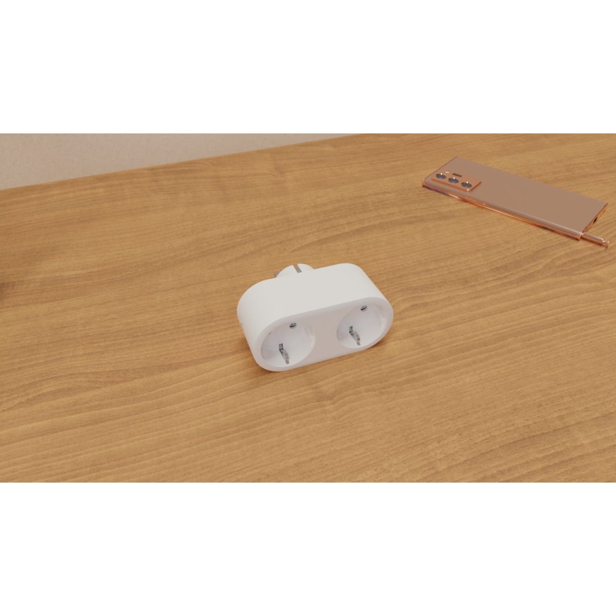 TESLA Smart - Έξυπνη διπλή πρίζα 3690W/230V/16A Wi-Fi Tuya