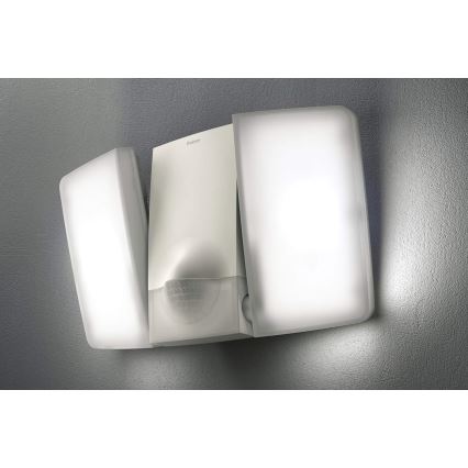 theben - Προβολέας τοίχου LED με αισθητήρα 2xLED/10W/230V λευκός IP55