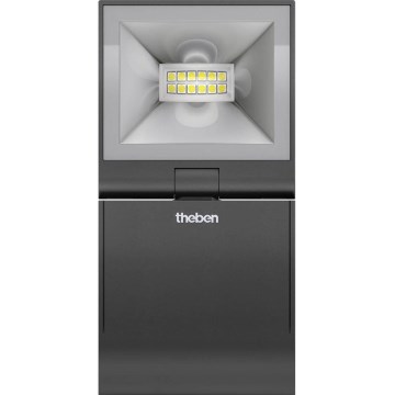 theben - Επιτοίχιος LED προβολέας LED/10W/230V μαύρος IP55
