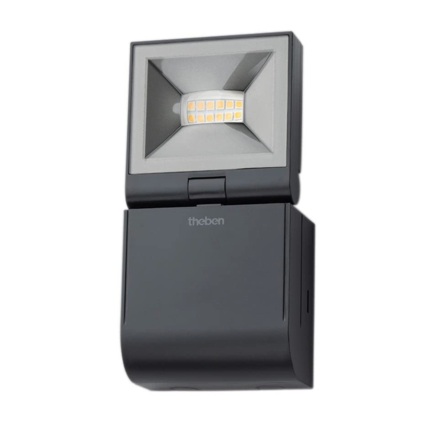 theben - Επιτοίχιος LED προβολέας LED/10W/230V μαύρος IP55