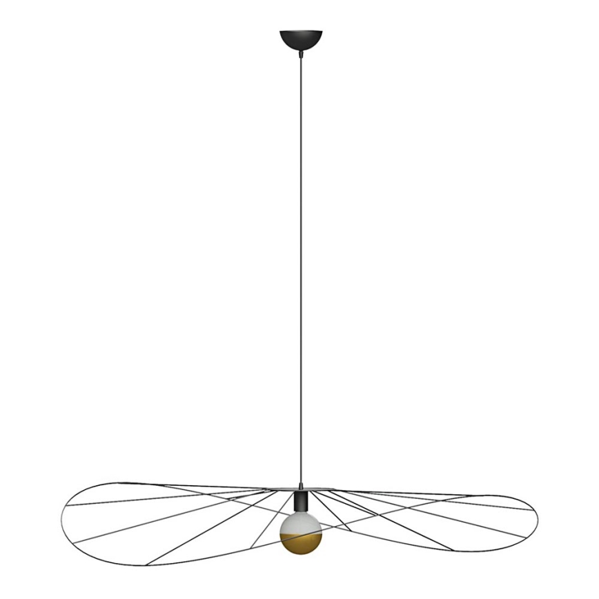 Thoro TH.011 - Πολύφωτο σε σχοινί ESKOLA 1xE27/60W/230V μαύρο
