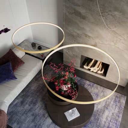 Thoro TH.174 -  Κρεμαστό φωτιστικό οροφής LED RIO LED/50W/230V CRI 90 3000K διάμετρος 78 cm χρυσό