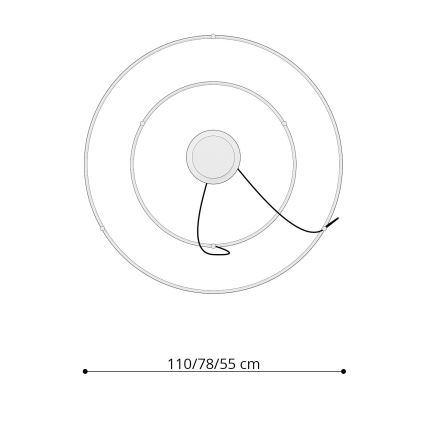 Thoro TH.178 -  Κρεμαστό φωτιστικό οροφής LED RIO LED/80W/230V CRI 95 4000K λευκό
