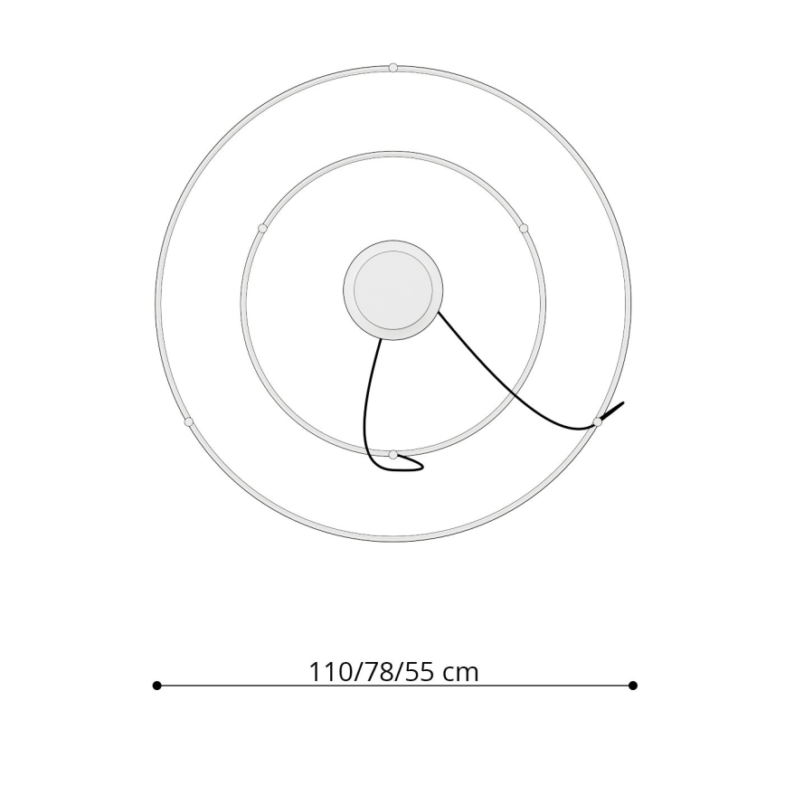 Thoro TH.178 -  Κρεμαστό φωτιστικό οροφής LED RIO LED/80W/230V CRI 95 4000K λευκό