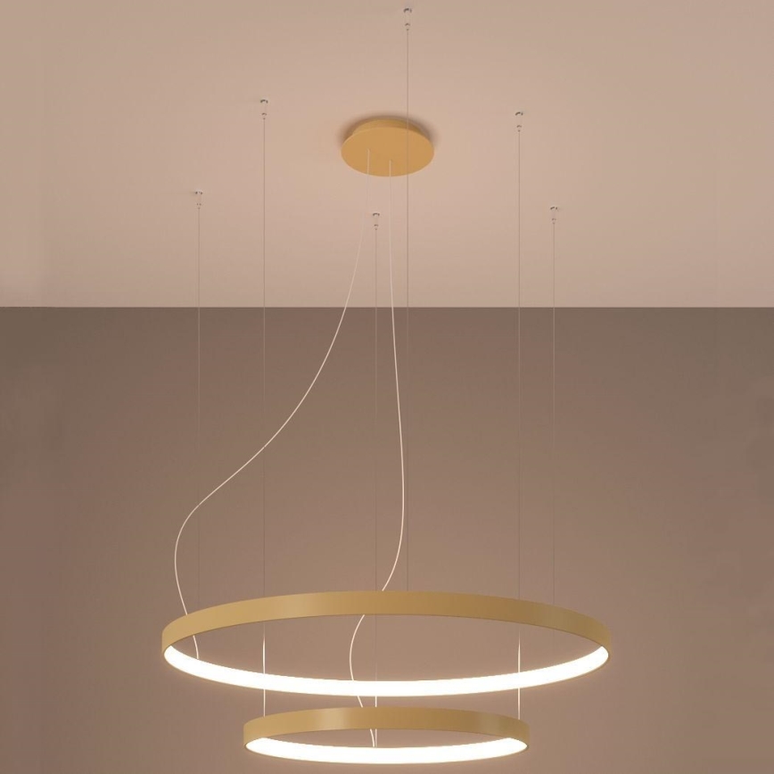 Thoro TH.214 -  Κρεμαστό φωτιστικό οροφής LED RIO LED/80W/230V CRI 90 3000K χρυσό