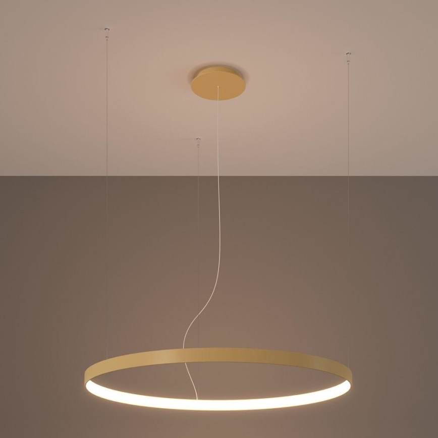 Thoro TH.216 -  Κρεμαστό φωτιστικό οροφής LED RIO LED/30W/230V CRI 90 3000K διάμετρος 55 cm χρυσό
