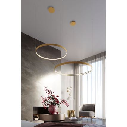 Thoro TH.217 -  Κρεμαστό φωτιστικό οροφής LED RIO LED/30W/230V CRI 95 4000K διάμετρος 55 cm χρυσό