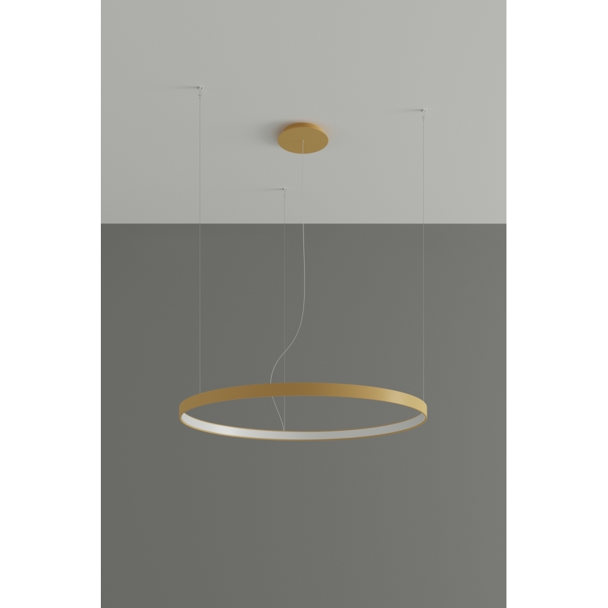 Thoro TH.217 -  Κρεμαστό φωτιστικό οροφής LED RIO LED/30W/230V CRI 95 4000K διάμετρος 55 cm χρυσό