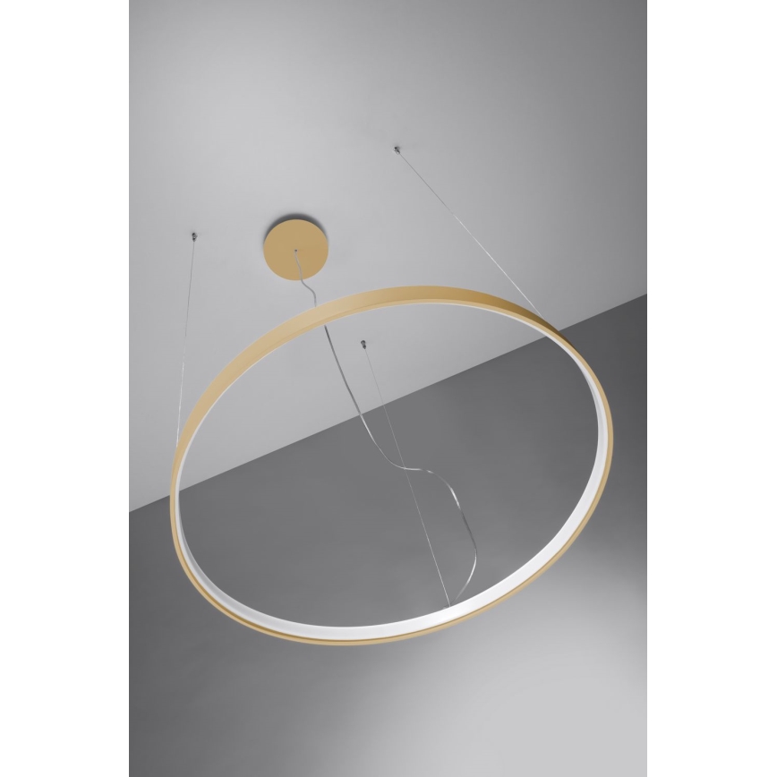 Thoro TH.217 -  Κρεμαστό φωτιστικό οροφής LED RIO LED/30W/230V CRI 95 4000K διάμετρος 55 cm χρυσό