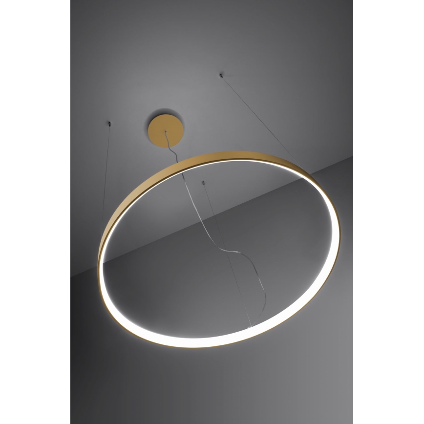 Thoro TH.217 -  Κρεμαστό φωτιστικό οροφής LED RIO LED/30W/230V CRI 95 4000K διάμετρος 55 cm χρυσό