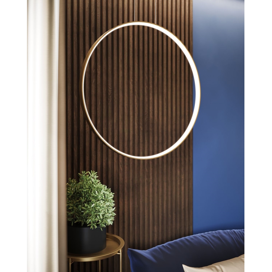 Thoro TH.220 -  Κρεμαστό φωτιστικό οροφής LED RIO LED/30W/230V CRI 90 3000K διάμετρος 55 cm χρυσό