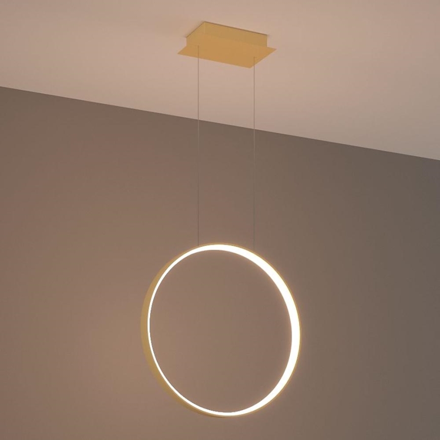 Thoro TH.220 -  Κρεμαστό φωτιστικό οροφής LED RIO LED/30W/230V CRI 90 3000K διάμετρος 55 cm χρυσό