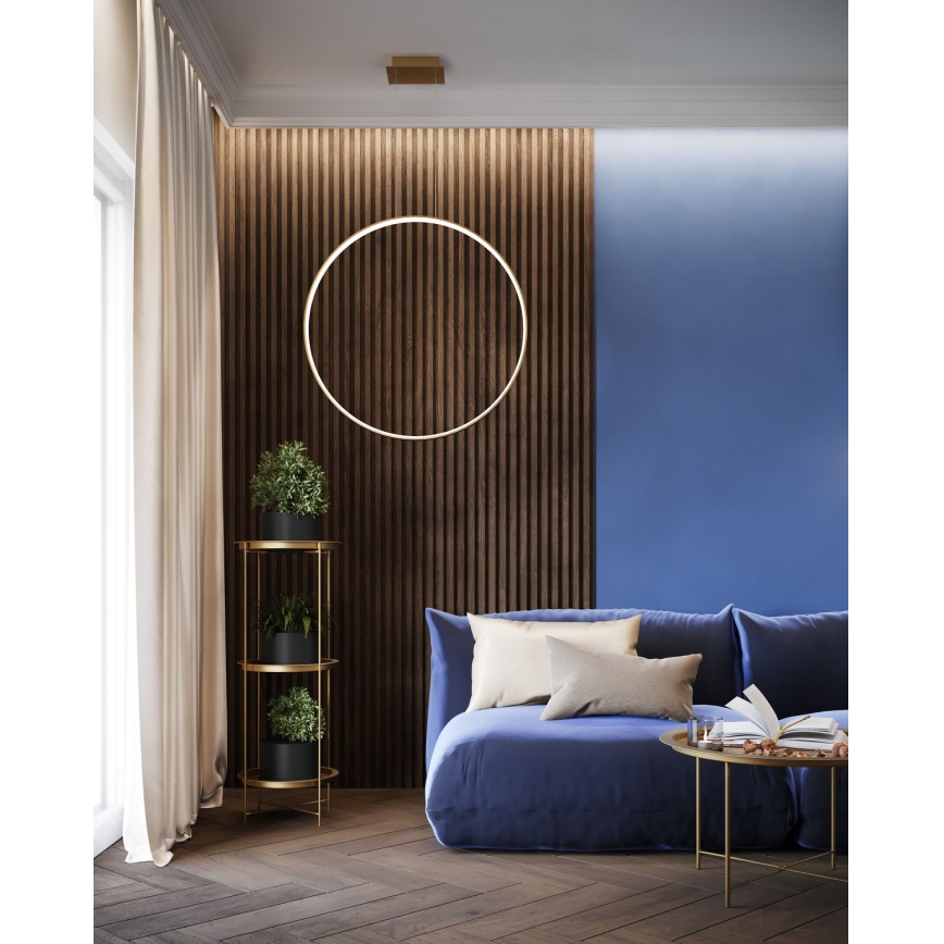 Thoro TH.220 -  Κρεμαστό φωτιστικό οροφής LED RIO LED/30W/230V CRI 90 3000K διάμετρος 55 cm χρυσό