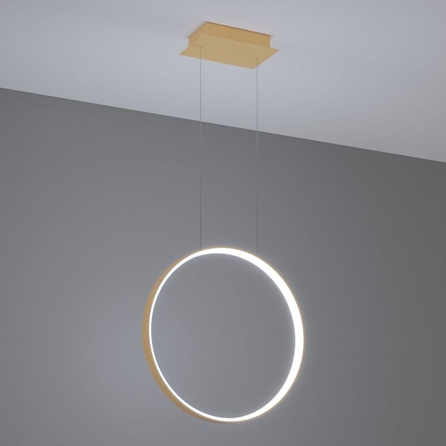 Thoro TH.221 -  Κρεμαστό φωτιστικό οροφής LED RIO LED/30W/230V CRI 95 4000K διάμετρος 55 cm χρυσό