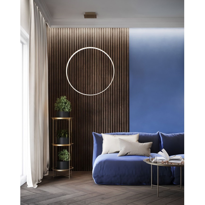 Thoro TH.221 -  Κρεμαστό φωτιστικό οροφής LED RIO LED/30W/230V CRI 95 4000K διάμετρος 55 cm χρυσό