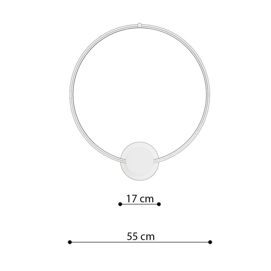 Thoro TH.222 - Φωτιστικό οροφής LED RIO LED/30W/230V CRI 90 3000K διάμετρος 55 cm χρυσό