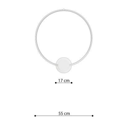 Thoro TH.223 - Φωτιστικό οροφής LED RIO LED/30W/230V CRI 95 4000K διάμετρος 55 cm χρυσό