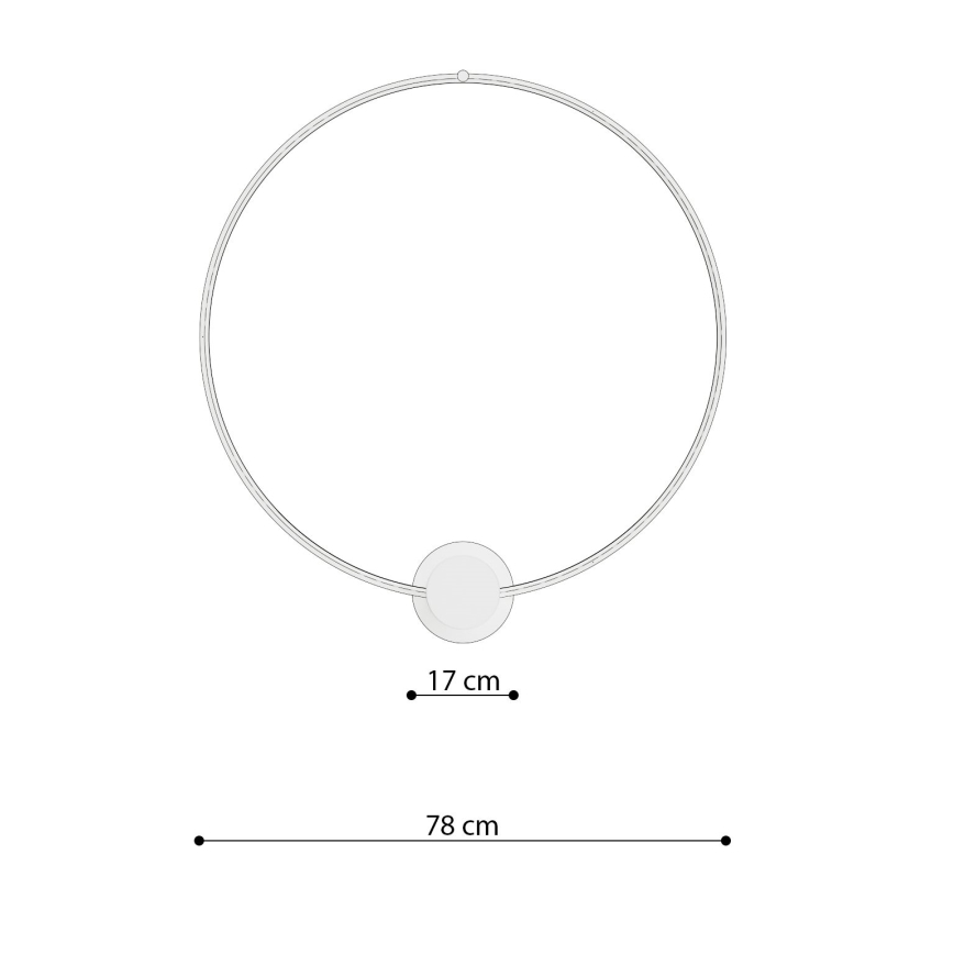 Thoro TH.224 - Φωτιστικό οροφής LED RIO LED/50W/230V CRI 90 3000K διάμετρος 78 cm χρυσό