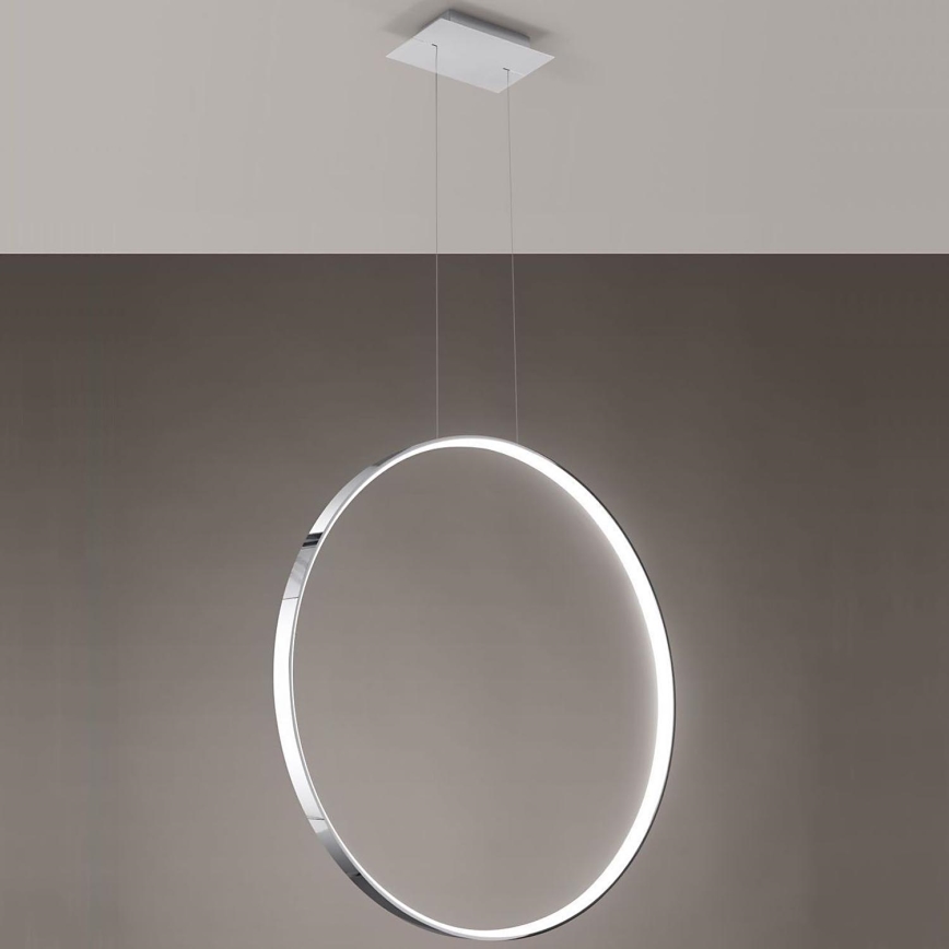 Thoro TH.249 -  Κρεμαστό φωτιστικό οροφής LED RIO LED/50W/230V CRI 90 4000K διάμετρος 78 cm γυαλιστερό χρώμιο
