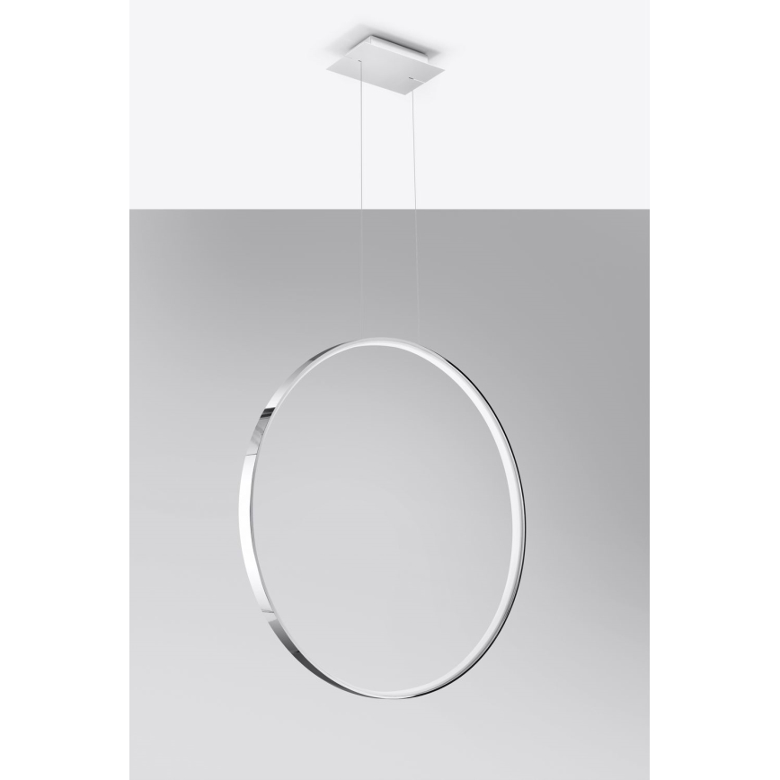 Thoro TH.249 -  Κρεμαστό φωτιστικό οροφής LED RIO LED/50W/230V CRI 90 4000K διάμετρος 78 cm γυαλιστερό χρώμιο