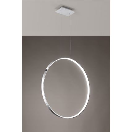 Thoro TH.249 -  Κρεμαστό φωτιστικό οροφής LED RIO LED/50W/230V CRI 90 4000K διάμετρος 78 cm γυαλιστερό χρώμιο