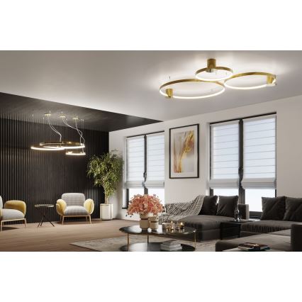 Thoro TH.252 - Φωτιστικό οροφής LED RIO LED/50W/230V CRI 90 3000K διάμετρος 78 cm χρυσό