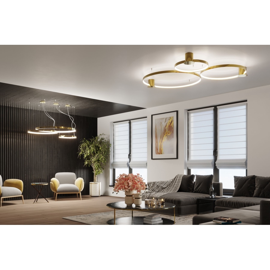Thoro TH.252 - Φωτιστικό οροφής LED RIO LED/50W/230V CRI 90 3000K διάμετρος 78 cm χρυσό