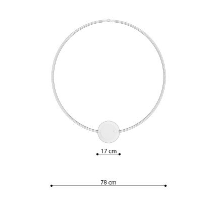Thoro TH.252 - Φωτιστικό οροφής LED RIO LED/50W/230V CRI 90 3000K διάμετρος 78 cm χρυσό