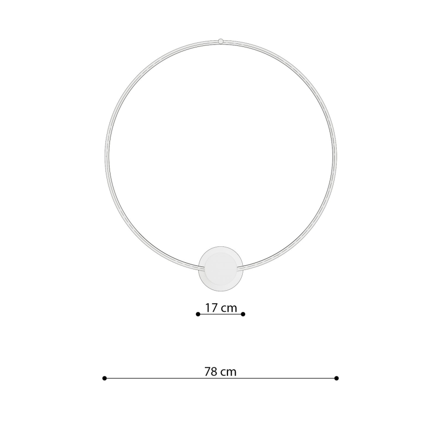Thoro TH.252 - Φωτιστικό οροφής LED RIO LED/50W/230V CRI 90 3000K διάμετρος 78 cm χρυσό