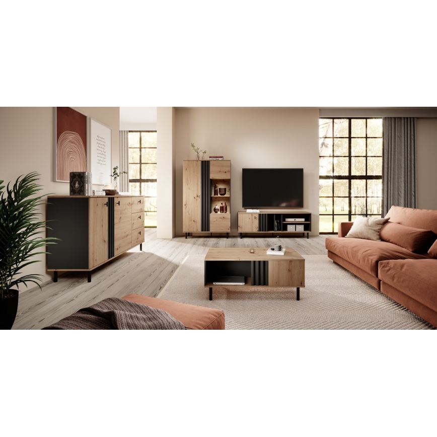 Τηλεοπτική βάση BADIA δρυς/ανθρακί