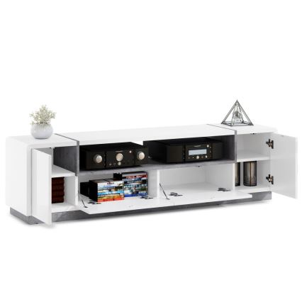 Τηλεοπτικό τραπεζάκι FRED λευκό/γκρι