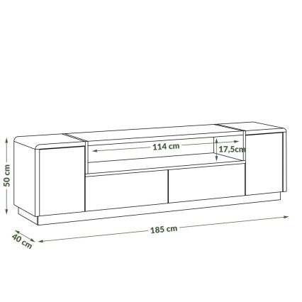 Τηλεοπτικό τραπεζάκι FRED λευκό/γκρι