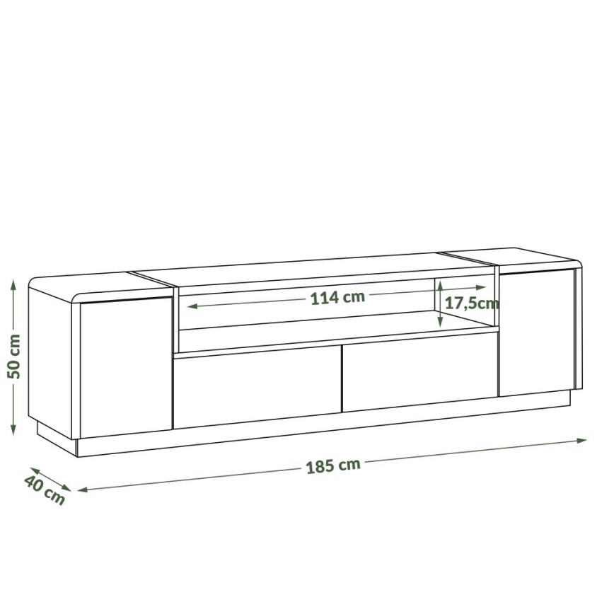 Τηλεοπτικό τραπεζάκι FRED λευκό/γκρι