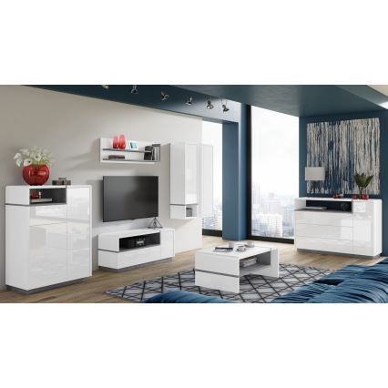 Τηλεοπτικό τραπεζάκι FRED λευκό/γκρι