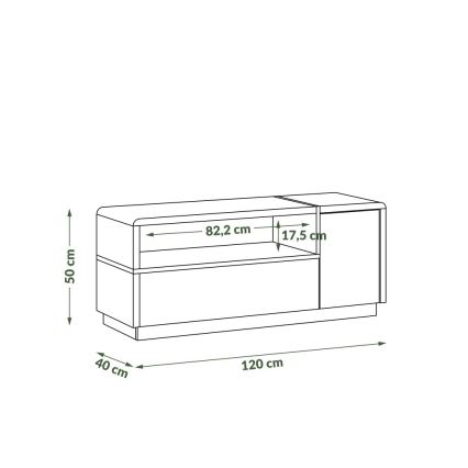 Τηλεοπτικό τραπεζάκι FRED λευκό/γκρι