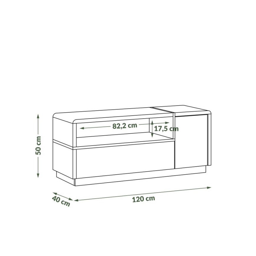 Τηλεοπτικό τραπεζάκι FRED λευκό/γκρι