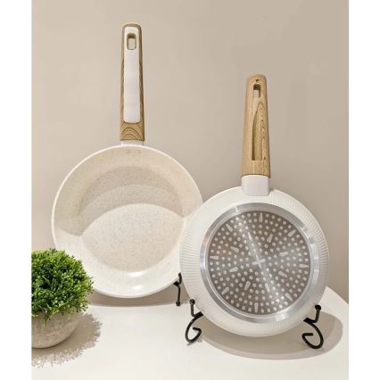 Τηγάνι BIANCO 24 cm εκρού/καφέ