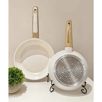 Τηγάνι BIANCO 24 cm εκρού/καφέ