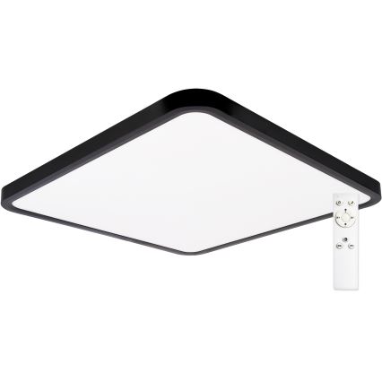 Top Light - LED Dimmable φωτιστικό οροφής REVIT LED/50W/230V 3000-6500K 50x50 cm μαύρο + τηλεχειριστήριο