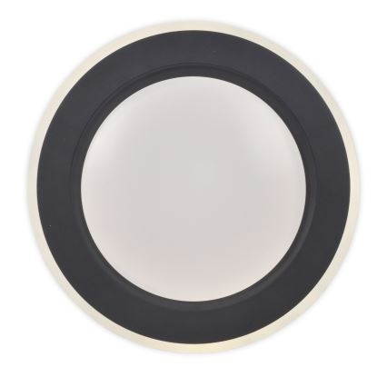 Top Light - LED Dimmable φωτιστικό οροφής NORMAN LED/51W/230V διάμετρος 39 cm μαύρο + τηλεχειριστήριο